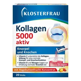 Klosterfrau Collagen 5000 aktyvių granulių lazdelės, 20 vnt