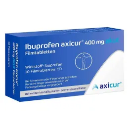 Ibuprofen axicur® 400 mg ūmios plėvele dengtos tabletės, 10 vnt