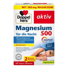 Doppelherz Magnesium 500 naktinės tabletės, 60 vnt
