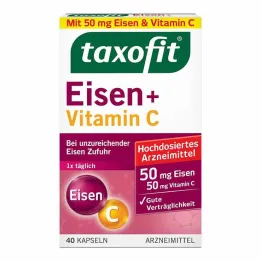 taxofit® geležies + vitamino C kapsulės, 40 vnt