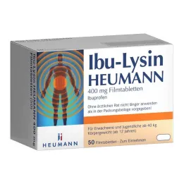 Ibu-Lisine Heumann 400 mg plėvele dengtos tabletės, 50 tablečių