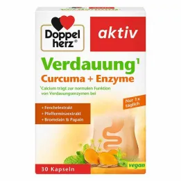 Doppelherz Digestion Curcuma + Enzyme kapsulės, 30 vnt