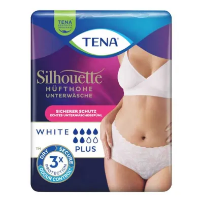 Tena Silhouette Plus L baltos nelaikymo kelnės, 10 vnt Tena Silhouette Plus L baltos nelaikymo kelnės, 10 vnt