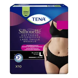 Tena Silhouette Plus L juodos nelaikymo kelnės, 10 vnt