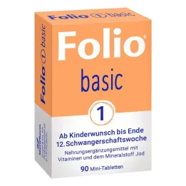 Folio 1 basic plėvele dengtos tabletės, 90 vnt