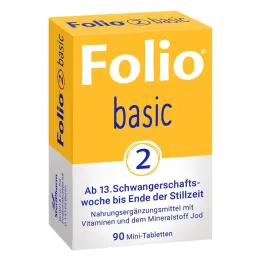 Folio 2 basic plėvele dengtos tabletės, 90 vnt