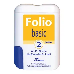 Folio 2 basic be jodo plėvele dengtos tabletės, 90 vnt
