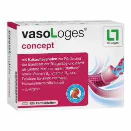 Vasologes koncepcinės plėvele dengtos tabletės, 120 vnt