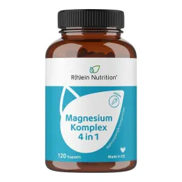 Magnio kompleksas 4in1 didelės dozės veganiškos kapsulės, 120 vnt