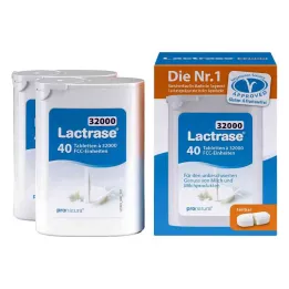 Lactrase 32 000 Fcc tabletės, dalijamos dozatoriuje (2x40 vnt.)