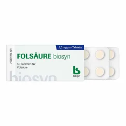 Folio rūgšties Biosyn tabletės, 50 vnt