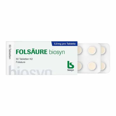 Folio rūgšties Biosyn tabletės, 50 vnt Folio rūgšties Biosyn tabletės, 50 vnt