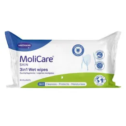 Drėgnos servetėlės Molicare Skin 3in1, 30 vnt
