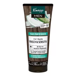 KNEIPP MEN 3in1 dušas šviežias & jautrus, 200 ml