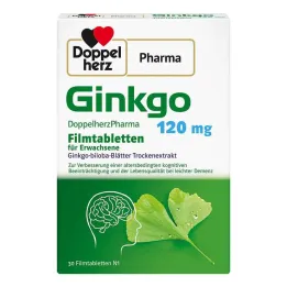 Ginkgo DoppelherzPharma 120 mg plėvele dengtos tabletės, 30 vnt