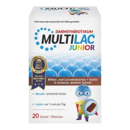 Multilac Synbiotic Junior tabletės, 20 vnt