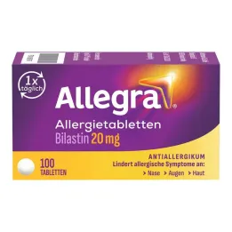 Allegra alergijos tabletės 20 mg tabletės, 100 vnt