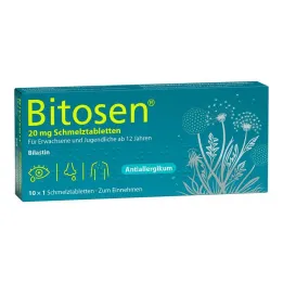 Bitosen 20 mg burnoje disperguojamosios tabletės, 10 vnt
