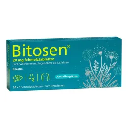 Bitosen 20 mg burnoje disperguojamosios tabletės, 20 vnt
