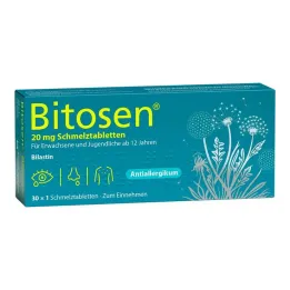 Bitosen 20 mg burnoje disperguojamosios tabletės, 30 vnt