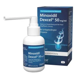 Minoxidil Dexcel 50 mg/ml purškalas galvos odai, 60 ml