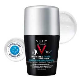 Vichy Homme Deo Roll-on 72h nuo dėmių, 50 ml