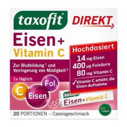 Taxofit Iron + Vitamin C Direct Granules, 20 vnt