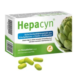 Hepacyn artichoke cholino plėvele dengtos tabletės, 60 vnt