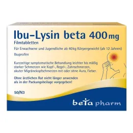 Ibu-Lysine beta 400 mg plėvele dengtos tabletės, 50 vnt