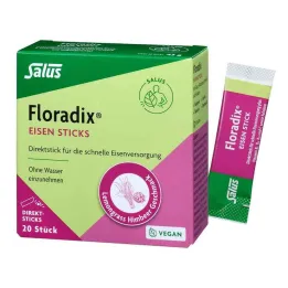 Floradix Iron Sticks Powder Salus, 20 vnt
