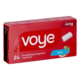 Voye Mint 4 mg veikliosios medžiagos kramtomoji guma su nikotinu (24 vnt.)