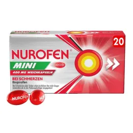 Nurofen Mini 400 mg minkštos kapsulės, 20 vnt