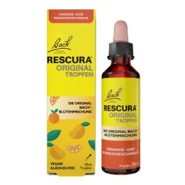 Bach Flowers Original Rescura lašai be alkoholio Orange Mango, 20 ml
