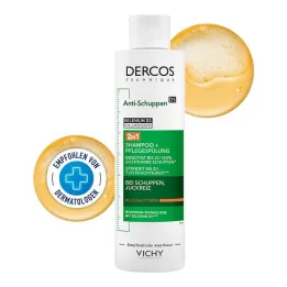 Vichy Dercos 2in1 šampūnas ir kondicionierius nuo pleiskanų, 200 ml