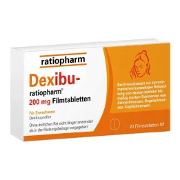Dexibu-ratiopharm 200 mg plėvele dengtos tabletės, 20 vnt