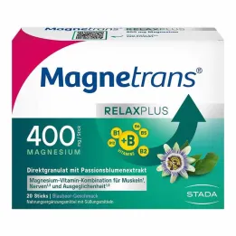 Magnetrans Relax + 400 mg granulių lazdelės mėlynių, 20 vnt