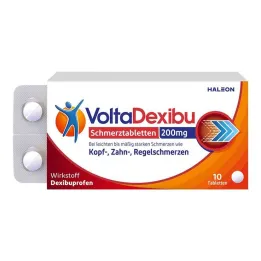 VoltaDexibu skausmą malšinantys vaistai 200 mg plėvele dengtos tabletės, 10 vnt