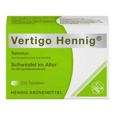 Vertigo Hennig tabletės, 200 vnt Vertigo Hennig tabletės, 200 vnt