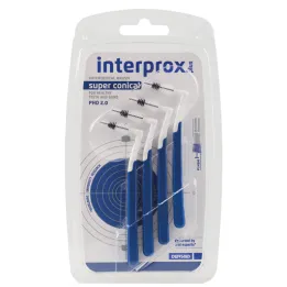 Interprox plus super kūginis mėlynas tarpdančių šepetėlis, 4 vnt