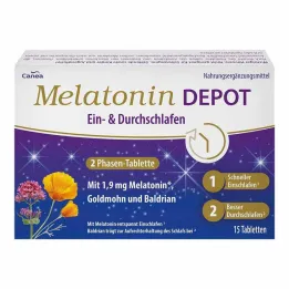 Melatonin Depot & tabletės nuo miego, 15 vnt