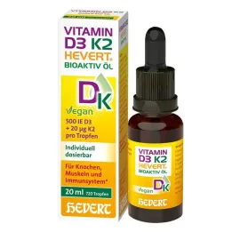 Vitaminas D3 K2 Hevert Bioactive Oil, 20 ml