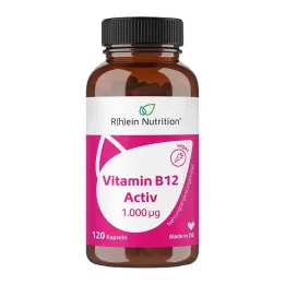 Vitaminas B12 Activ 1000 µg didelė dozė + veganiškos kapsulės, 120 vnt