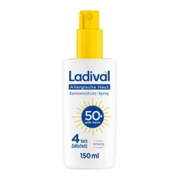 Ladival alerginis odos apsaugos nuo saulės purškiklis SPF50 +, 150 ml
