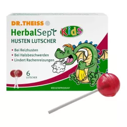 DR.THEISS HerbalSept Cough Lollipops Kids, 6 vnt