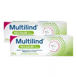 MULTILIND Gydomasis tepalas su nistatinu ir cinko oksidu, 2 x 50 g