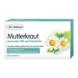 Dr.Böhm Feverfew Apomedica 200 mg plėvele dengtos tabletės, 60 vnt