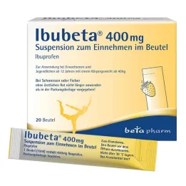 Ibubeta 400 mg geriamoji suspensija paketėlyje, 20 vnt