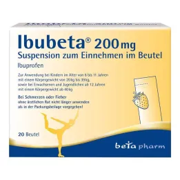 Ibubeta 200 mg geriamoji suspensija paketėlyje, 20 vnt