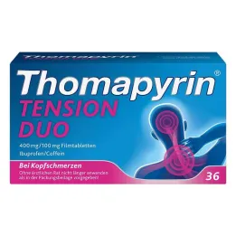 Thomapyrin TENSION DUO 400 mg / 100 mg plėvele dengtos tabletės, 36 vnt