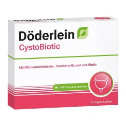 Döderlein Cystobiotic pieno rūgšties bakterijos + spanguolių milteliai, 10x4 g